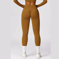 Sexy Style Skinny Scrunched Legging - Caramel