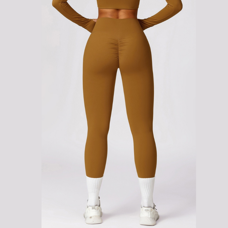 Σέξυ στυλ Skinny Scrunched legging - Caramel