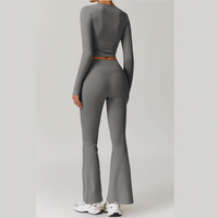 VERA Long Sleeve Yoga Legging Set - Grey