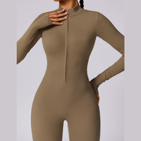 Classic Long-Sleeve Jumpsuit - Khaki