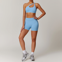 ATHENA Seamless Short Set - Sky Blue
