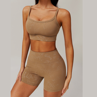 Elysian Glow Sculpt Short Set - Brown