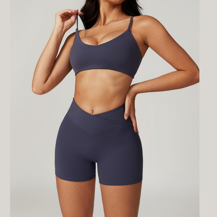 Sustainable Stylish Short Set - Navy 