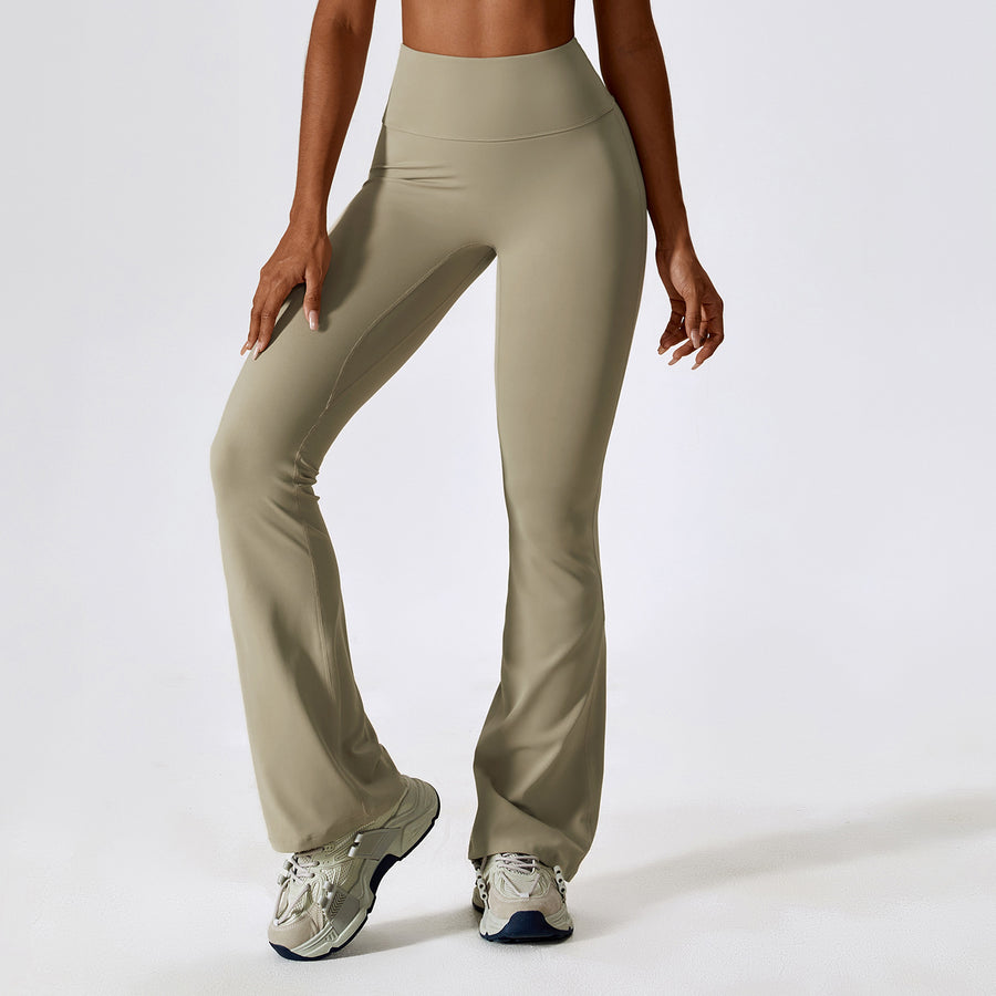 Fabulous Scrunch Flared Legging - Cream Grey