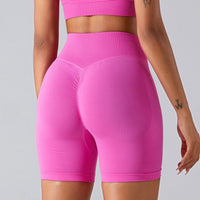 Premium Stylish Scrunched Slim Waist Short - Hot Pink