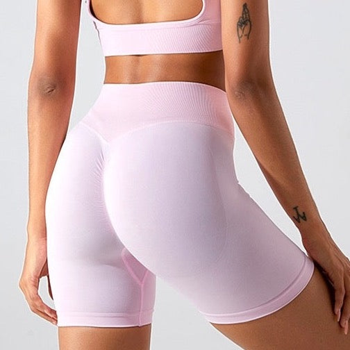 Premium Stylish Scrunched Slim Waist Short - Pink