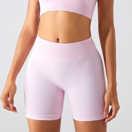 Premium Stylish Scrunched Slim Waist Short - Pink