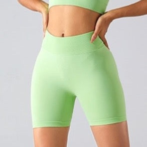 Premium Stylish Scrunched Slim Waist Short - Green