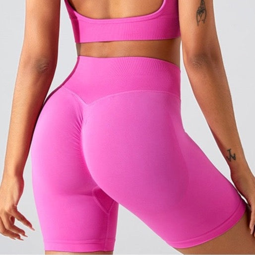 Premium Stylish Scrunched Slim Waist Short - Hot Pink