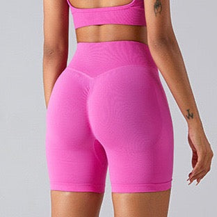 Premium Stylish Scrunched Slim Waist Short - Hot Pink