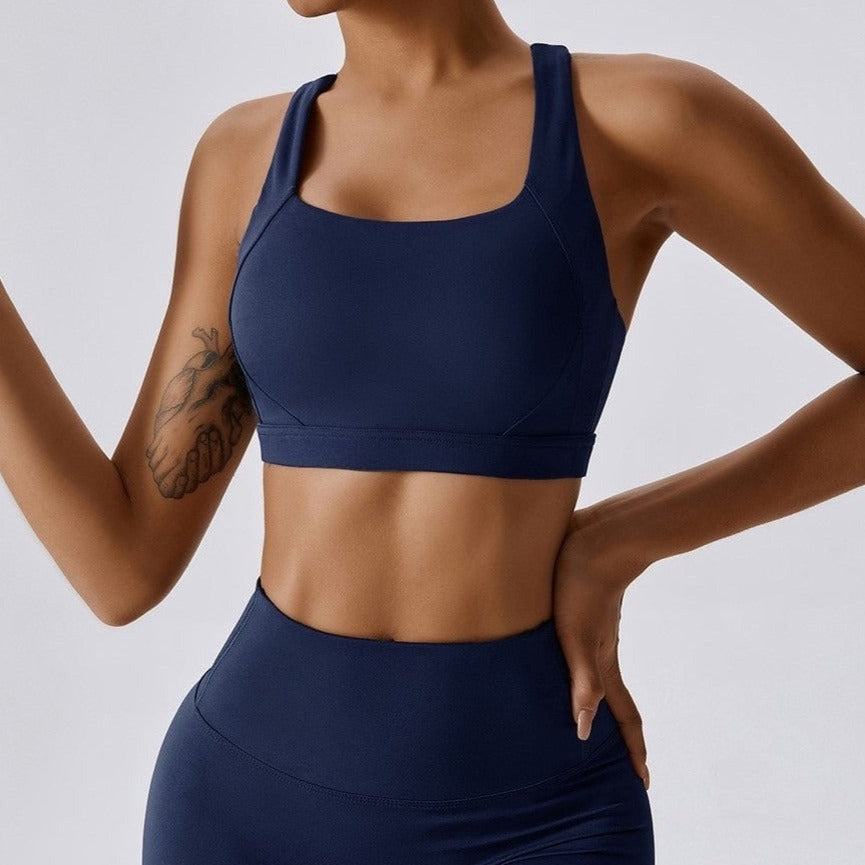 Summer X-Line Comfy Crop Top - Navy Blue