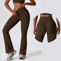 Fabulous Scrunch Flared Legging - Coffee