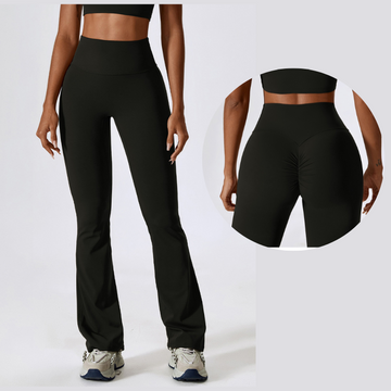 Fabulous Scrunch Flared Legging - Black