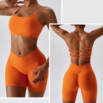 Short Stylish Couldy Soft Set - Orange