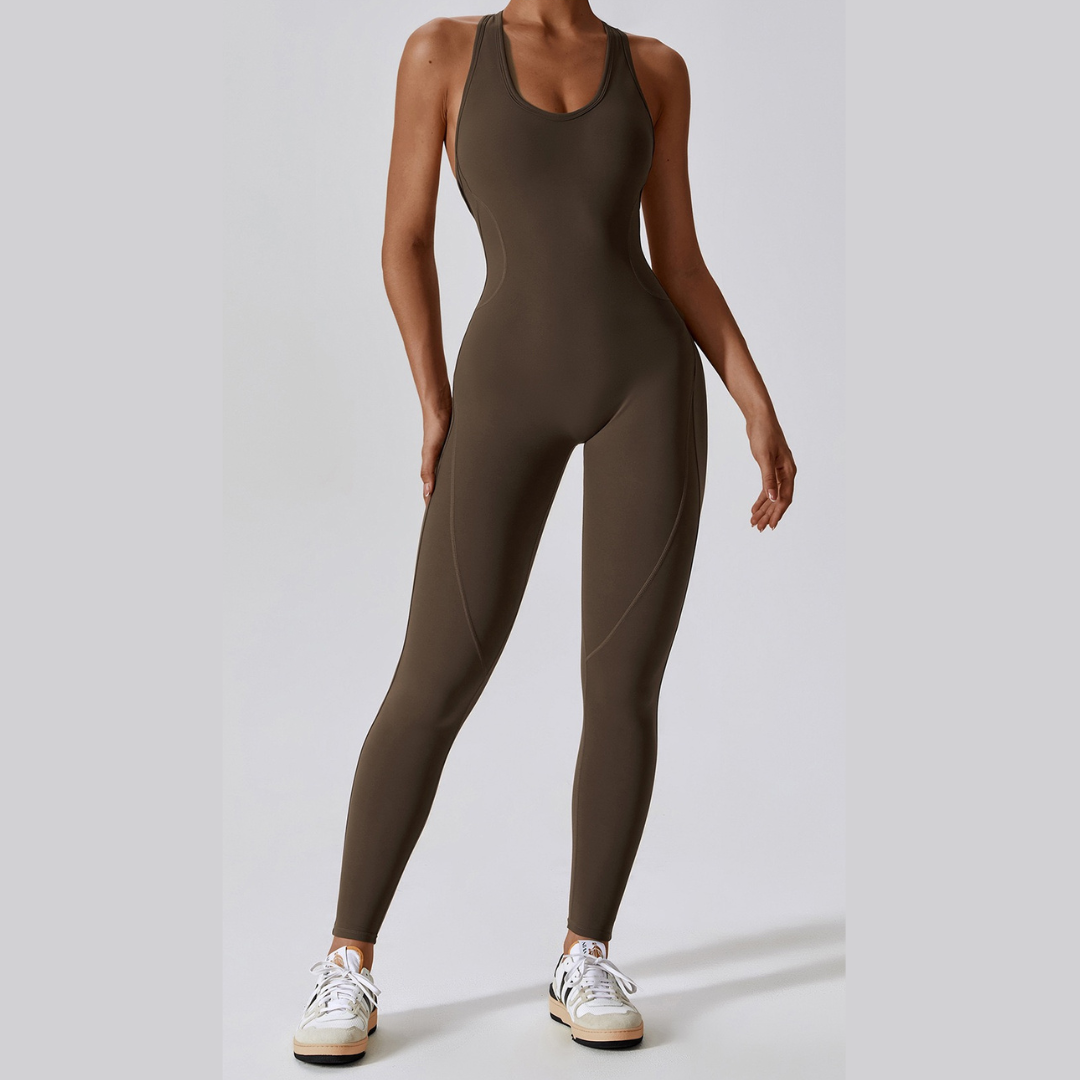 High Quality Stylish Jumpsuit - Brown – amorsports