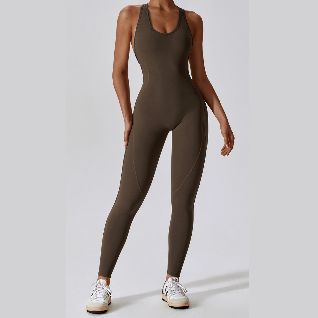 High Quality Stylish Jumpsuit - Brown