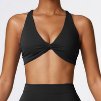 Stylish Straps Back Crop Top - Black