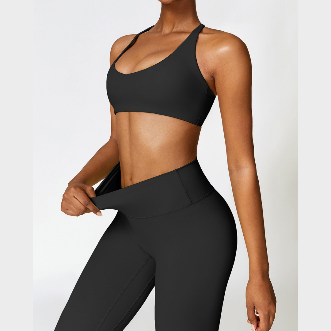 Cross Back Comfy Premium Set - Black