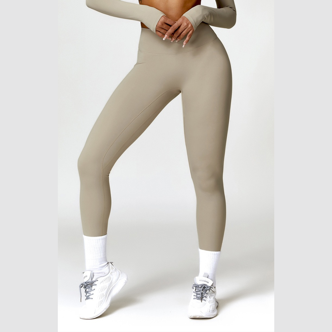 Sexy Style Skinny Scrunched Legging - Cement