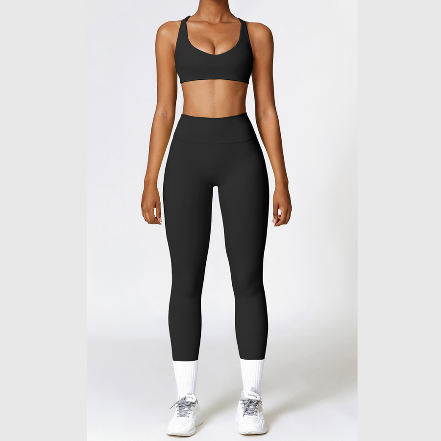 Cross Back Comfy Premium Set - Black