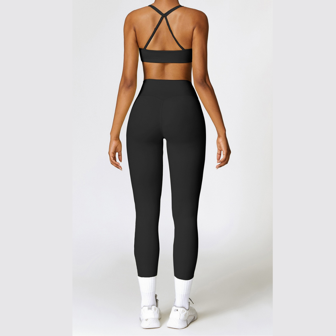Cross Back Comfy Premium Set - Black