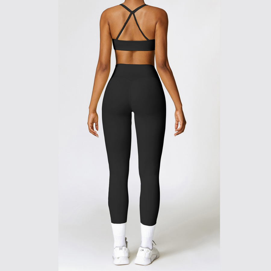 Cross Back Comfy Premium Set - Black