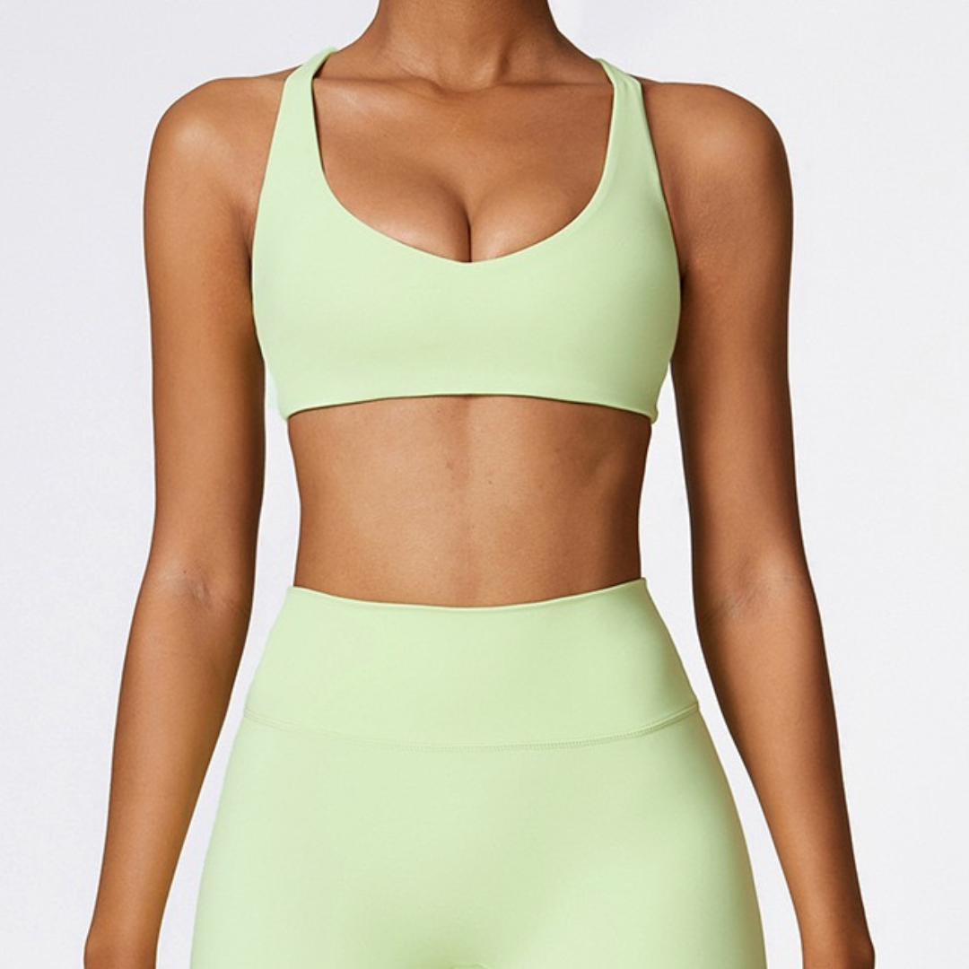 Cross Back Stylish Premium Quality Crop Top - Green