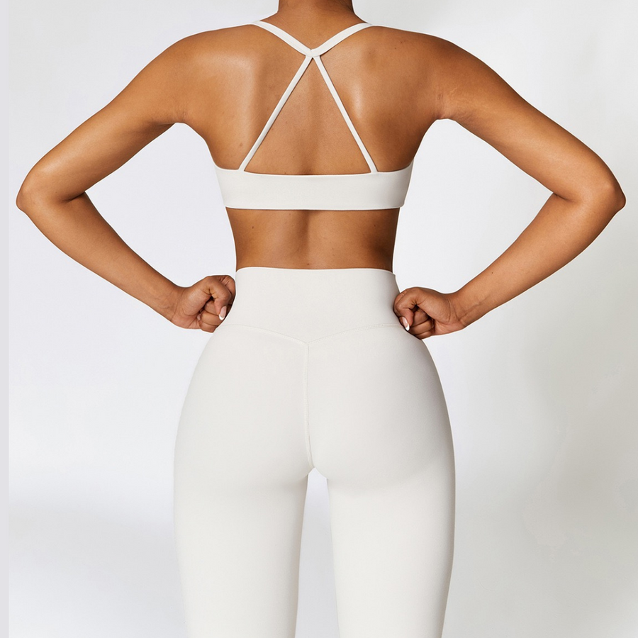 Cross Back Comfy Premium Set - White Grey