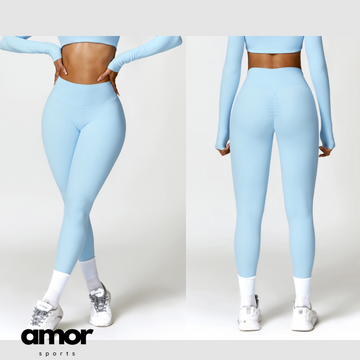 Sexy Style Skinny Scrunched Legging - Blue