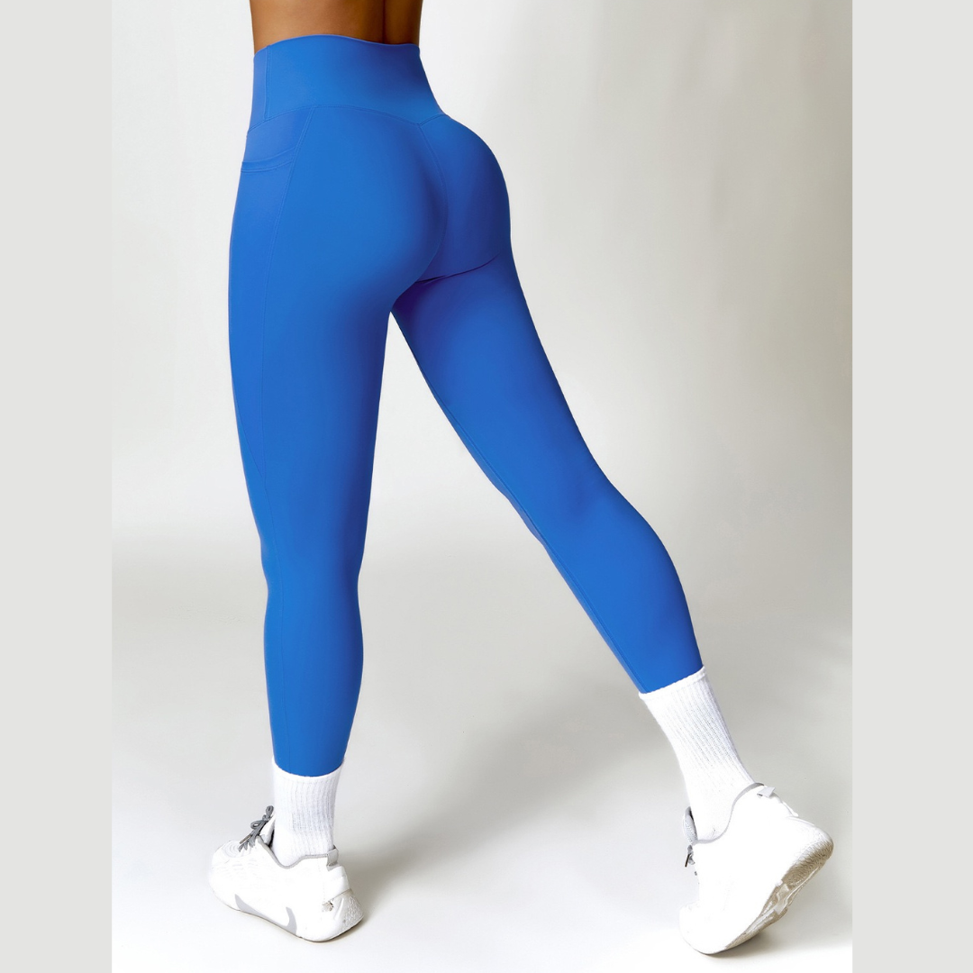 Super Soft Fabric Premium Pocket Legging - Blue