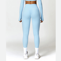 Sexy Style Skinny Scrunched Legging - Blue