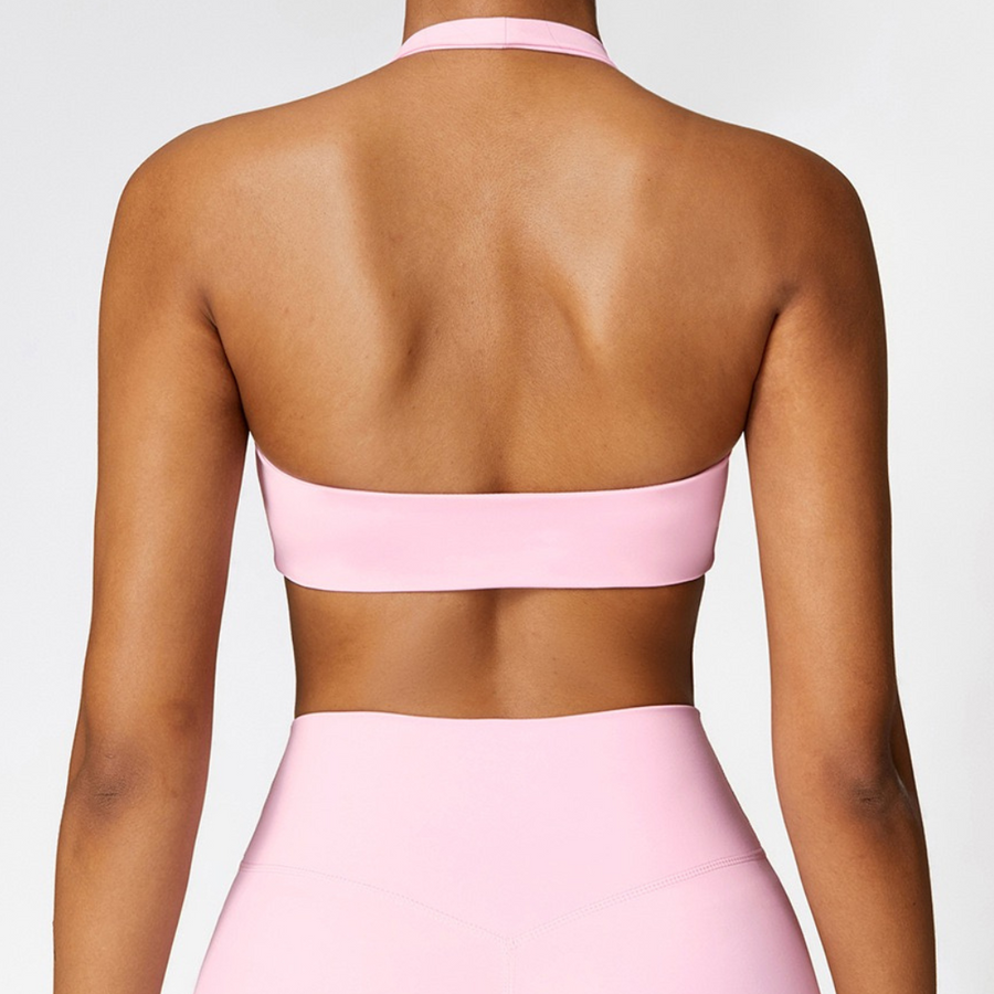 Backless Stylish Premium Quality Crop Top - Pink