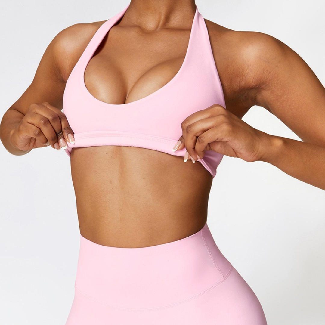 Backless Stylish Premium Quality Crop Top - Pink