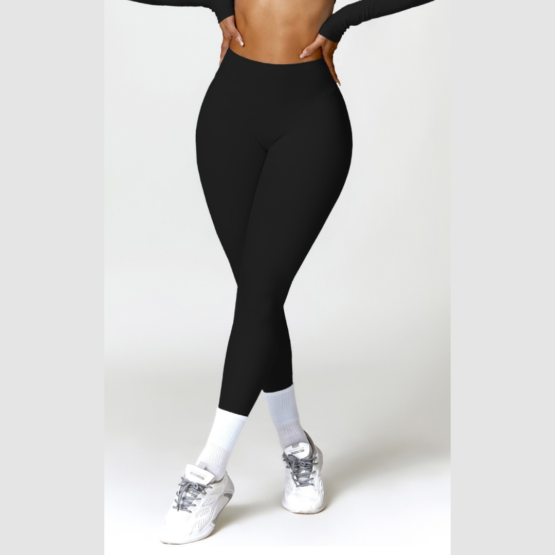 Σέξυ στυλ Skinny Scrunched Legging - Μαύρο 