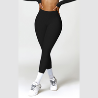 Sexy Style Skinny Scrunched Legging - Black