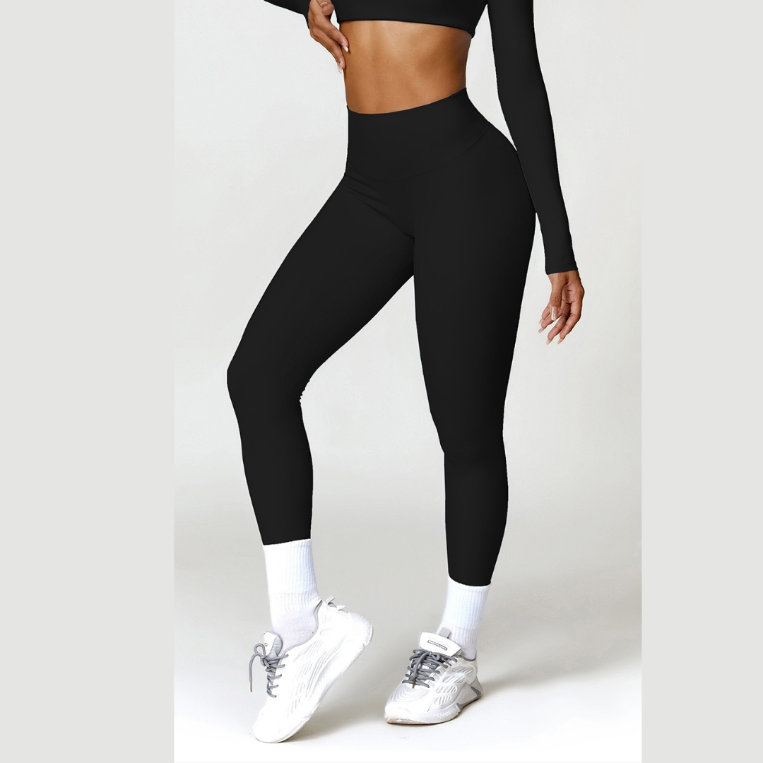 Sexy Style Skinny Scrunched Legging - Black