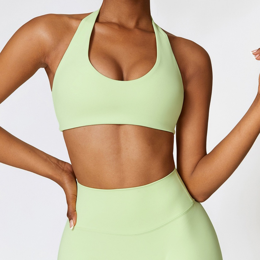 Backless Stylish Premium Quality Crop Top - Green