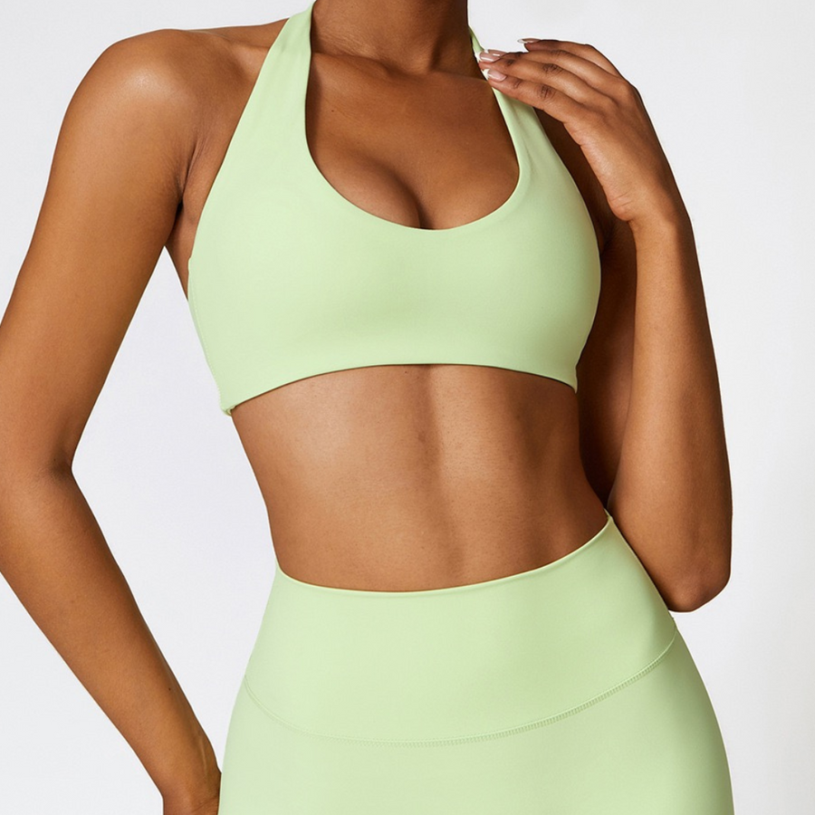 Backless Stylish Premium Quality Crop Top - Green