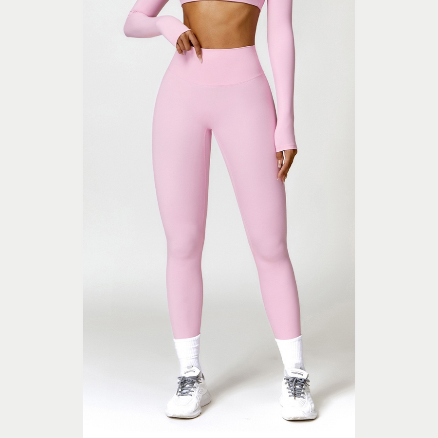 Sexy Style Skinny Scrunched Legging - Pink