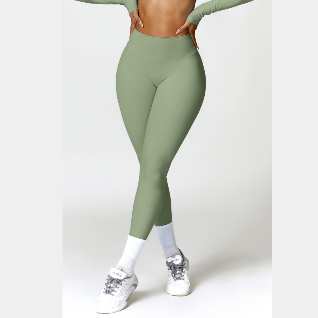 Sexy Style Skinny Scrunched Legging - Green