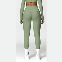 Sexy Style Skinny Scrunched Legging - Green