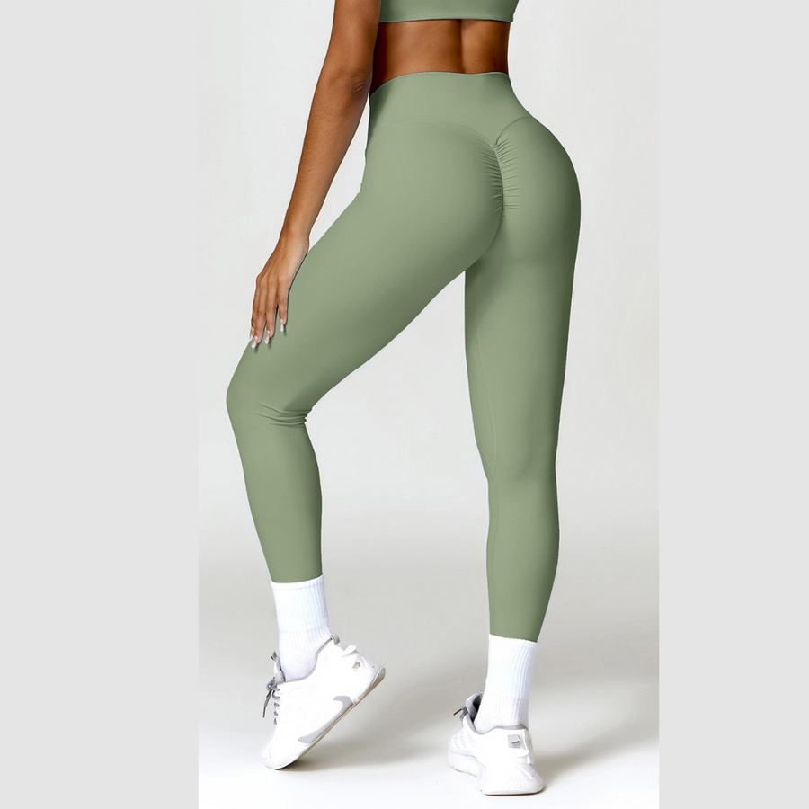 Sexy Style Skinny Scrunched Legging - Green