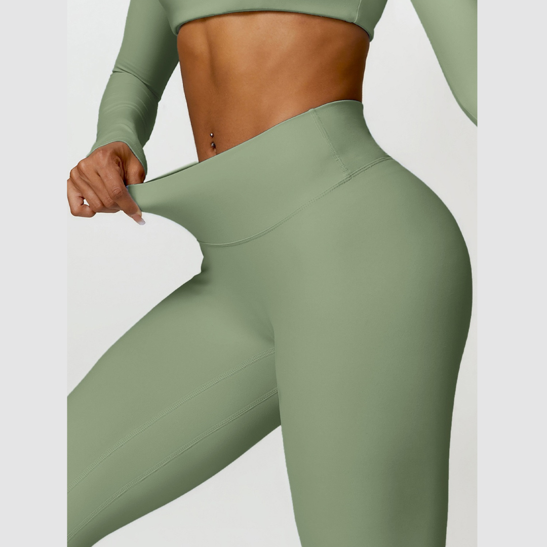 Sexy Style Skinny Scrunched Legging - Green