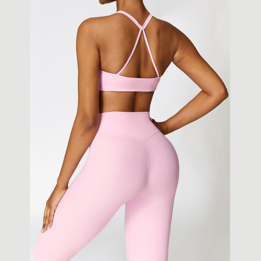 Cross Back Comfy Premium Set - Pink