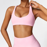 Cross Back Stylish Premium Quality Crop Top - Pink