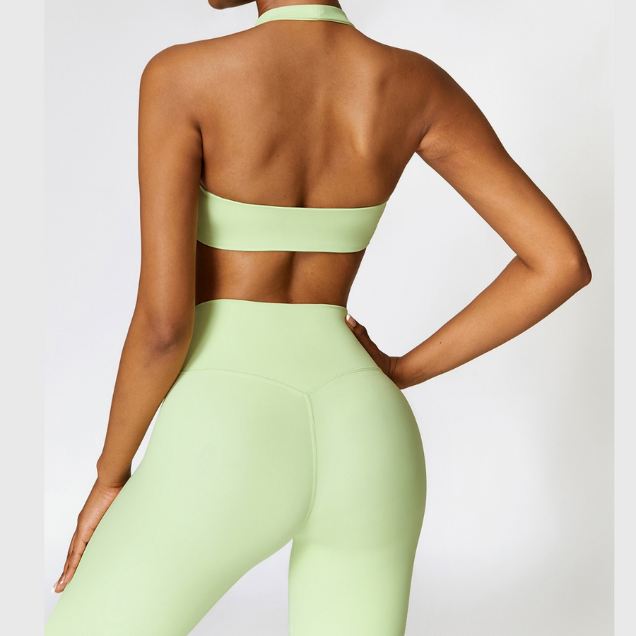 Backless Top Premium Comfy Σετ - Πράσινο 