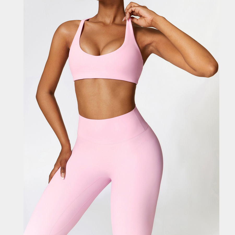 Cross Back Comfy Premium Set - Pink