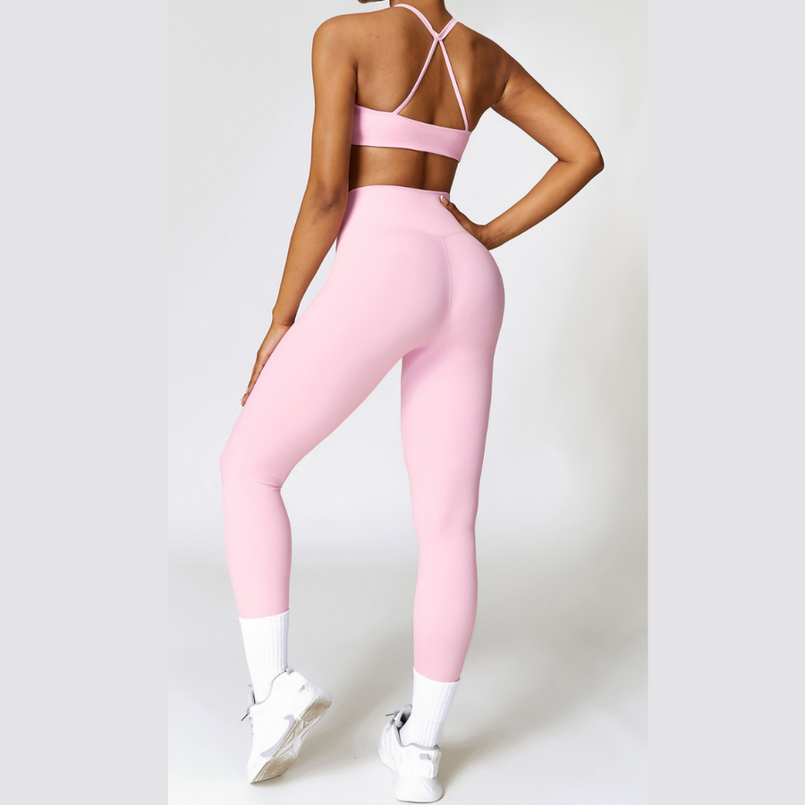 Cross Back Comfy Premium Set - Pink