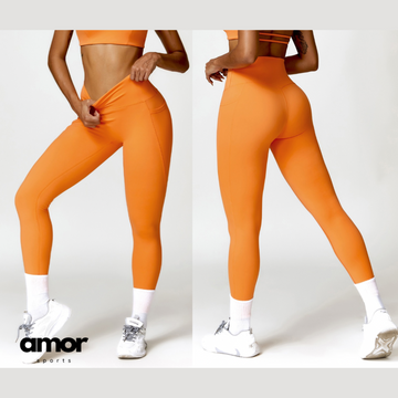 Super Soft Fabric Premium Pocket Legging - Orange