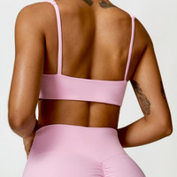 V-Top Design Stylish Comfy Crop Top - Pink